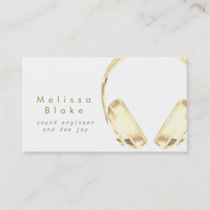Sound Engineer Dee Jay Faux Gold Visitekaartje