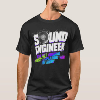 Sound Engineer DJ Audio Guy Music Production Engin T-shirt