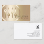 Sound Engineer Elegant Gold Volume Sliders pictogr Visitekaartje (Voorkant / Achterkant)