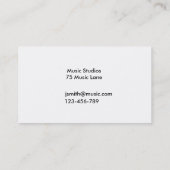 Sound Engineer freelance muziekproducent stijlvol Visitekaartje (Achterkant)