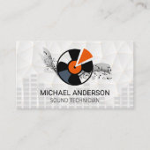 Sound Engineer | Hoofdtelefoons en vinyl Visitekaartje (Voorkant)