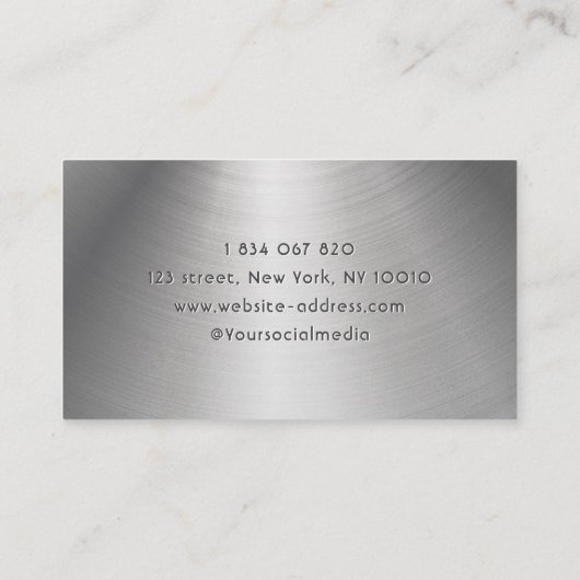 Sound Engineer Metal Business Card Visitekaartje (Achterkant)