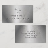Sound Engineer Metal Business Card Visitekaartje (Voorkant / Achterkant)
