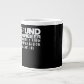 Sound Engineer Mixer Joke Platenspeler Audiophile Grote Koffiekop (Voorkant rechts)