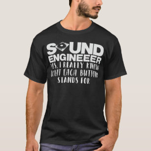 Sound Engineer Mixer Joke Platenspeler Audiophile T-shirt