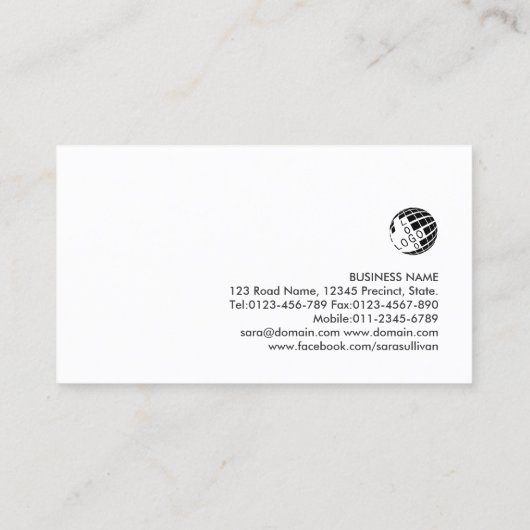 Sound Engineer-pictogram Volume schuifregelaars Visitekaartje (Achterkant)