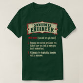 Sound Engineer Sarcastic Definition T-shirt (Design voorkant)