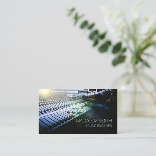 Sound Engineer Sound MiXing Console Visitekaartje (Staand voorkant)