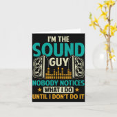 Sound Engineer Tech Husband Dad Funny Dj Disc Jock Kaart (Gele Bloem)