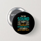 Sound Engineer Tech Husband Dad Funny Dj Disc Jock Ronde Button 5,7 Cm (Voorkant /achterkant)