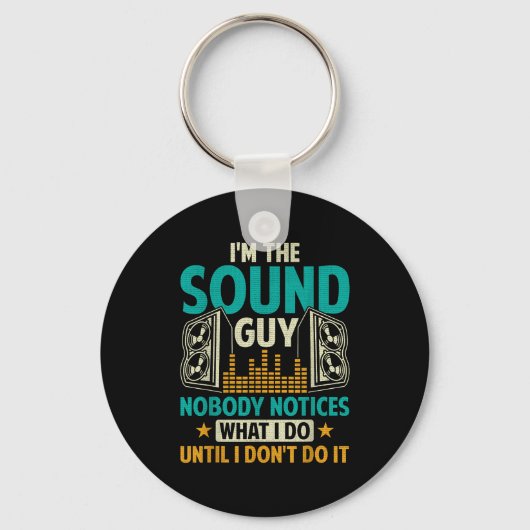 Sound Engineer Tech Husband Dad Funny Dj Disc Jock Sleutelhanger (Voorkant)