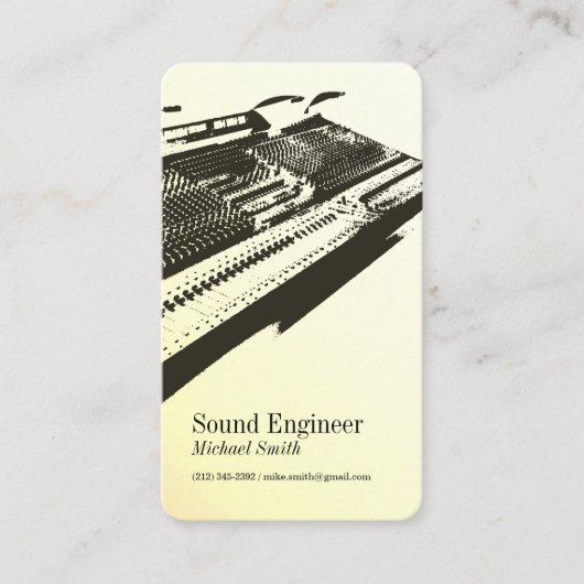 Sound Engineer Visitekaartje (Voorkant)