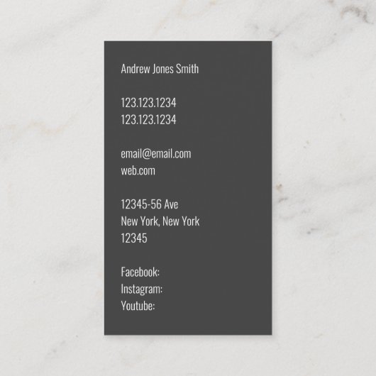 Sound Engineer Visitekaartje (Achterkant)