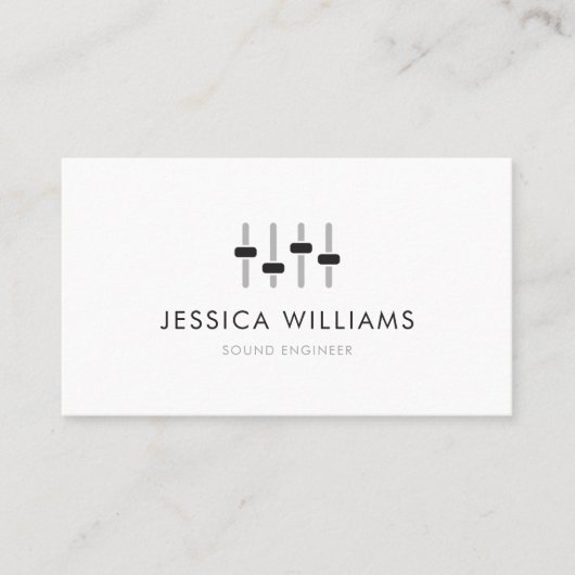 Sound Engineer Visitekaartje (Voorkant)