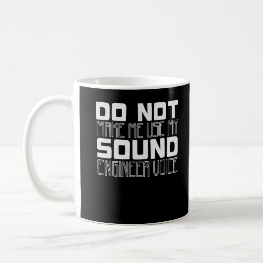 Sound Engineer Voice Joke audiotechnicus Koffiemok (Links)