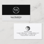 Sound Engineer Volume Sliders Icon Visitekaartje (Voorkant / Achterkant)