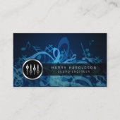 Sound Engineer Volume Sliders Pictogram Visitekaar Visitekaartje (Voorkant)