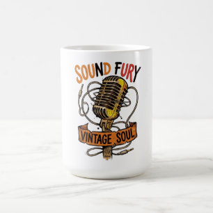 Sound Fury Vintage Soul Microfoon Grafisch Dames Koffiemok