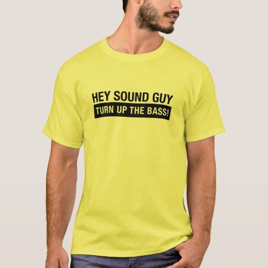 Sound Guy Bass Concert Shirt voor assistenten (Voorkant)