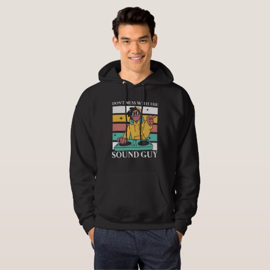 Sound Guy Funny Design Hoodie (Voorkant volledig)