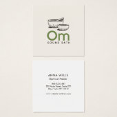 Sound Healing Tibetian Singing Bowls Vierkante Visitekaartjes (Voorkant /achterkant)