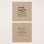 Sound Healing Tibetian Singing Bowls Vierkante Visitekaartjes (Voorkant /achterkant)