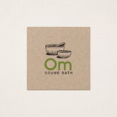 Sound Healing Tibetian Singing Bowls Vierkante Visitekaartjes (Voorkant)