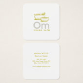 Sound Healing Tibetian Singing Bowls Vierkante Visitekaartjes (Voorkant /achterkant)