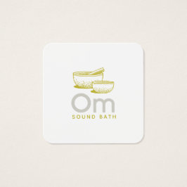 Sound Healing Tibetian Singing Bowls Vierkante Visitekaartjes
