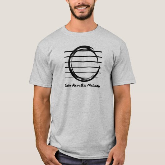 Sound Hole and Strings T-shirt (kies je kleur) (Voorkant)