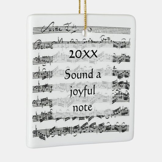 Sound Joyful Note Bach Suite Custom Text Keramisch Ornament (Rechts)
