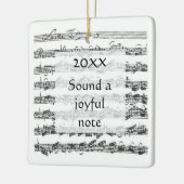 Sound Joyful Note Bach Suite Custom Text Keramisch Ornament (Links)