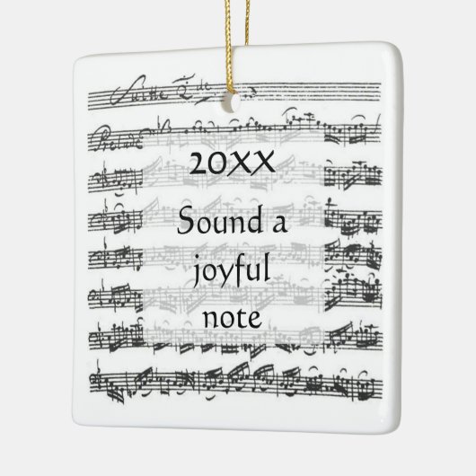 Sound Joyful Note Bach Suite Custom Text Keramisch Ornament (Links)
