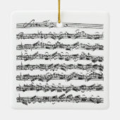 Sound Joyful Note Bach Suite Custom Text Keramisch Ornament (Achterkant)