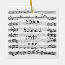 Sound Joyful Note Bach Suite Custom Text Keramisch Ornament