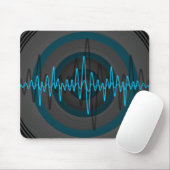 Sound Light Blue Dark mousepad Muismat (Met muis)