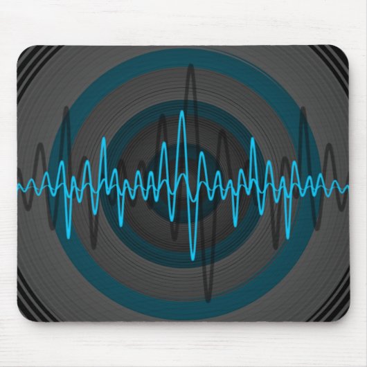 Sound Light Blue Dark mousepad Muismat (Voorkant)