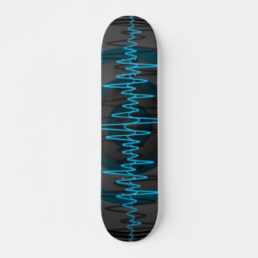 Sound Light Blue Dark-skateboard Persoonlijk Skateboard (Voorkant)