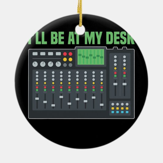 Sound Mixer Audio Engineer Mixer Board Keramisch Ornament (Achterkant)