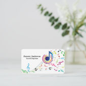 Sound | Music Engineer | Notes Visitekaartje (Staand voorkant)