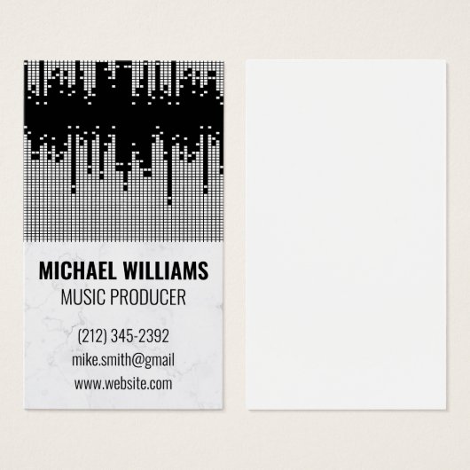 Sound Music Equalizer Visitekaartje (Voorkant /achterkant)