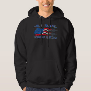 Sound of Freedom Jet Noise American US Flag Hoodie