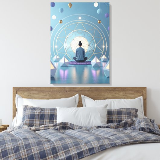 Sound of Silence Meditative Abstract Canvas Afdruk (Insitu (Slaapkamer))