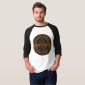 Sound Oranje Dark Round T-shirt 3/4 sleeve raglan (Voorkant volledig)