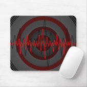 Sound Red Dark mousepad Muismat (Met muis)