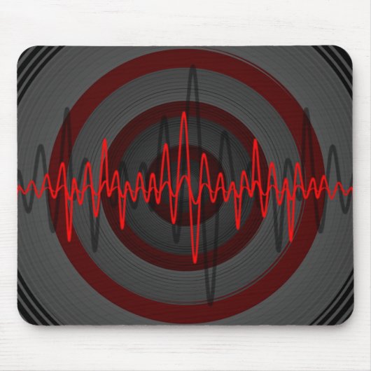 Sound Red Dark mousepad Muismat (Voorkant)