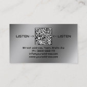 Sound Systems Grey Metal Gradient Visitekaartje (Achterkant)