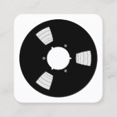 Sound Tape Spool 02 Vierkante Visitekaartje (Voorkant)