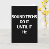 Sound Techs Doen Het Tot Het Hz Geluidstechnicus O Kaart (Gele Bloem)