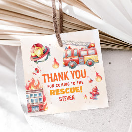 Sound the Alarm Fire Truck Baby Shower Bedankjes Labels